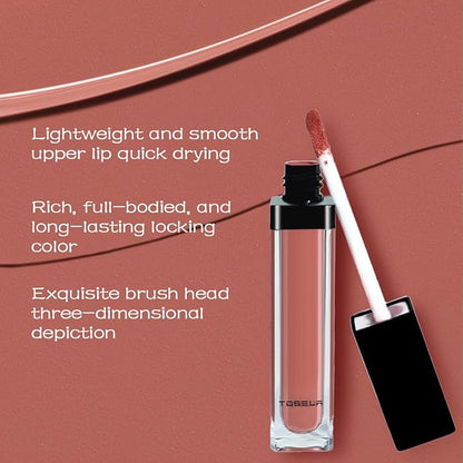 Lip Set, Lip Stain Long Lasting Waterproof, Lightweight, Non-sticky, High Shine Finish, Super Natural #10