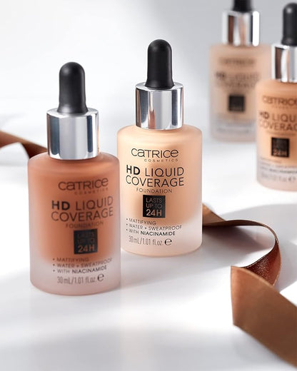 Catrice | HD Foundation 44 & The Corrector Anti-Red Primer| Full Coverage Makeup | Vegan & Cruelty Free