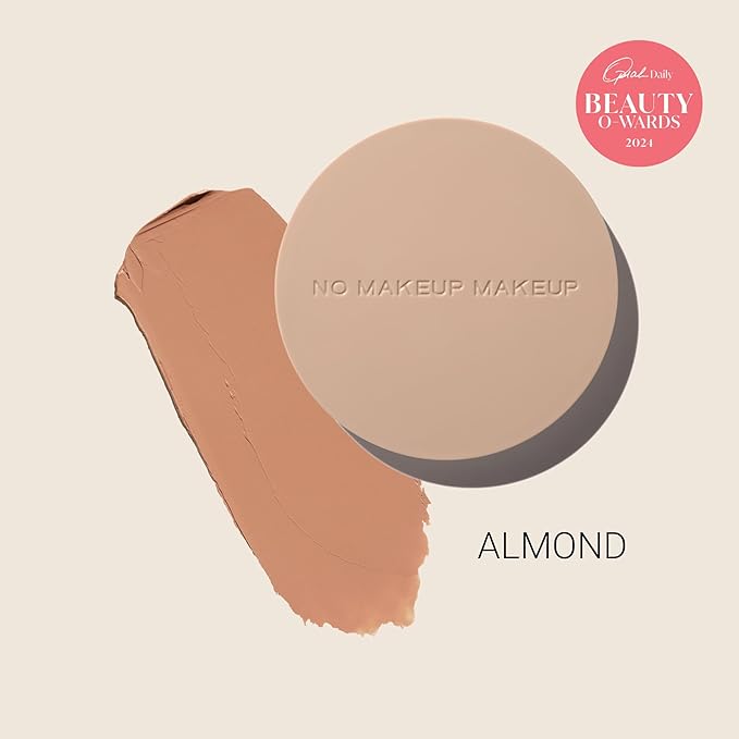 Foundation by No Makeup Makeup | Conceal & Correct with Long-Lasting, Buildable Formula & Lightweight Soft Finish | Cruelty-Free, Vegan, Fragrance-Free | Almond