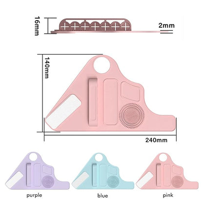 Makeup Palette Silicone Wristband - Mixing Palette Tray Brush Holder for Cosmetic Brushes Eyeshadow Eyeliner - Beauty Tool for Makeup Artists Beauty Salons (Blue)