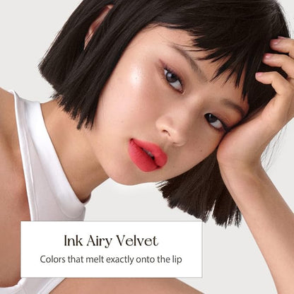 Peripera Ink Airy Velvet Lip Tint | High-Pigmentation, Lightweight, Soft, Moisturizing, Not Animal Tested | Pretty Orange Pink (#08), 0.14 fl oz