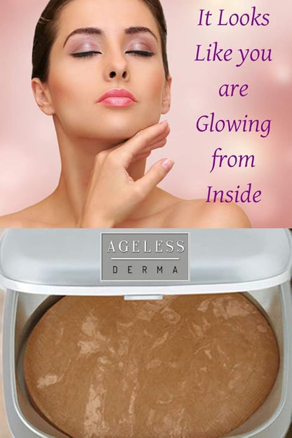 Baked Mineral Makeup Healthy Blush (Peach Frost). Highlighter Makeup