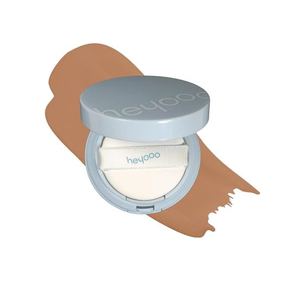 Natural Glow Foundation - Light to Medium Coverage Cushion Foundation with Hyaluronic Acid & Tea Tree Extract - Vegan & Cruelty-Free Cream - K Beauty - 15g/0.52oz - Praline