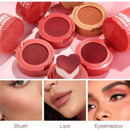 Liquid Blush with Heart Shaped Applicator, Natural Long Lasting, Light and Airy Makeup for Women (6)