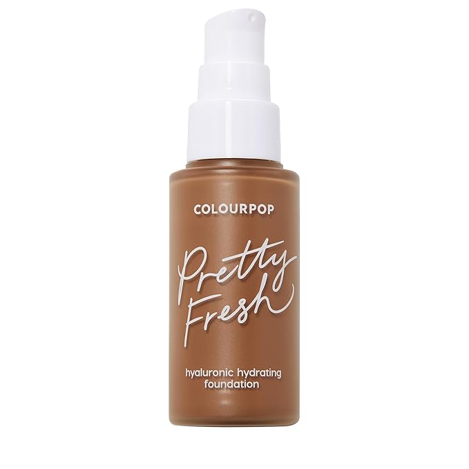ColourPop Pretty Fresh Liquid Foundation - Hydrating Foundation with Medium, Buildable Coverage & a Natural Finish - Enriched with Hyaluronic Acid & Coconut Water - Deep Dark 190W (1 oz)