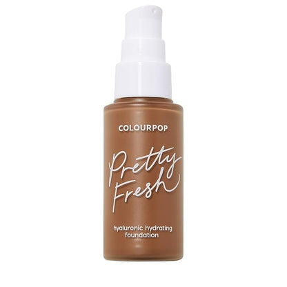 ColourPop Pretty Fresh Liquid Foundation - Hydrating Foundation with Medium, Buildable Coverage & a Natural Finish - Enriched with Hyaluronic Acid & Coconut Water - Deep Dark 190W (1 oz)