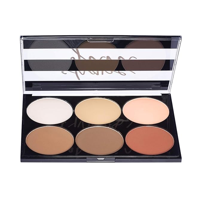 Mon Reve Shape Guru - 3-in-1 Face Sculpting Palette with Highlighter, Contour & Blush - Parabens-Free Vegan Mineral Makeup Kit for Light & Dark (02 Medium)