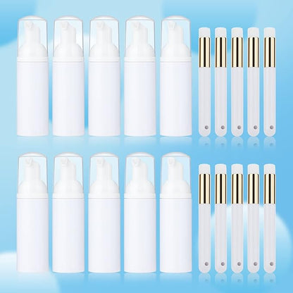 Eyelash Cleaner Concentrate Set Rose 100ml Eyelash Extension Shampoo Natural Foaming Cleanser 60ml Bottled Cleansing Brush Paraben and Sulfate Free Lashes & Salon Home Care Eyelash Shampoo