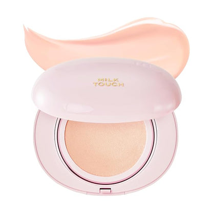 milktouch Cushion Foundation, 24H Flawless Skin, Radiant Shine, No Oxidation, Long-Lasting, Non-Creasing, 60% Hydrating Skincare Infused Korean Foundation, Valentines Gifts (19C Rosy Ivory)