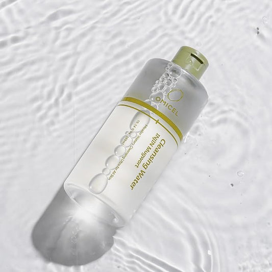 INJIN Mugwort Mineral Cleansing Water (1 Count) - Gentle Makeup Remover | Micellar Water with Tea Tree Leaf Water | Glucose-Infused Formula for Effective Cleansing