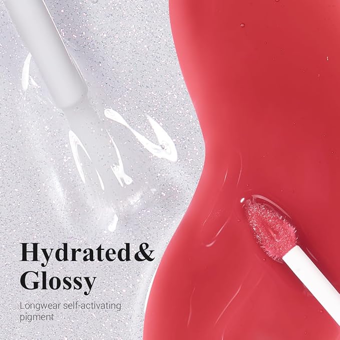 Lip Stain Peel Off + Lip Oil Dual End, Lip Liner Stain Long Lasting Waterproof Transfer Proof - L03 RUMBA RED