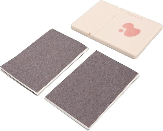 Zetiling Oil Blotting Sheet, Plant Fibre Material, 250 pcs, Easy Dispensing, Mirror Case, Makeup Puff, Easily Portable, Full Oil Control