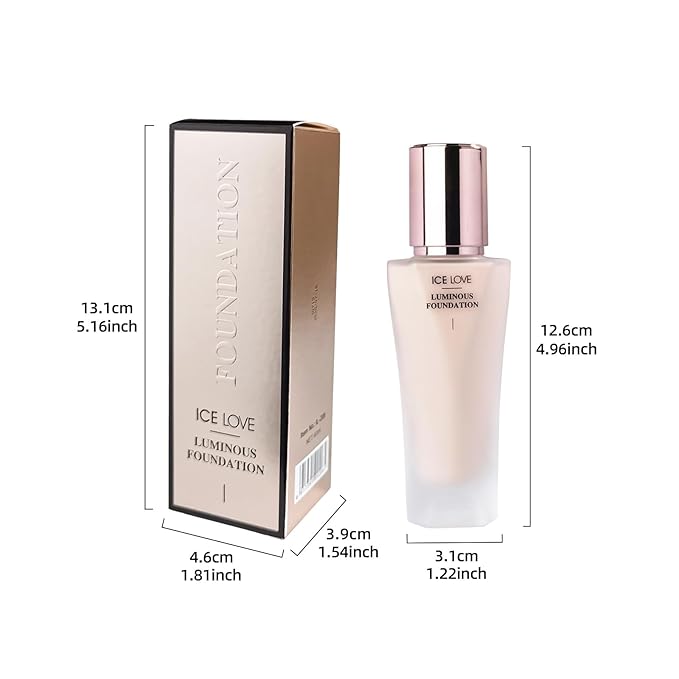 LAMUSELAND Liquid Foundation Makeup, Matte Full Coverage Hydrating Foundation Concealer, Color Correcting Moisturizing Face Makeup for All Skin (Medium Beige, Large)