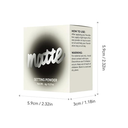 Face Loose Setting Powder, Translucent Long-lasting Waterproof Concealer Powder Light Breathable Oil-controlling, Smooth Matte Finish for Daily Face Makeup (01# White, 0.21 oz)