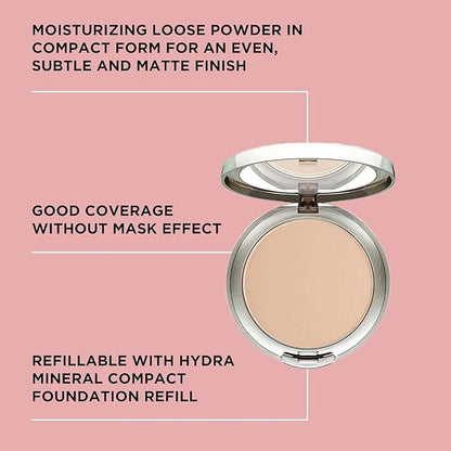 ARTDECO Hydra Mineral Compact Foundation - light beige N°60 - Hydrating loose powder compact for a soft matte finish - good coverage without a mask-like effect - refillable - makeup - 0.35 Oz