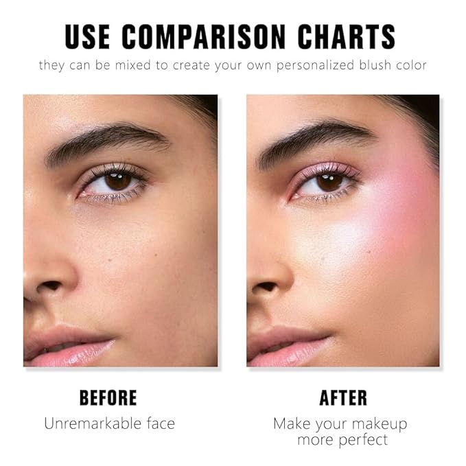 2-in-1 Contour & Blush Palette | Matte Silky Powder, No Fallout, Buildable Color, Universal Natural Makeup for Women(2#, 1 Count (Pack of 1))