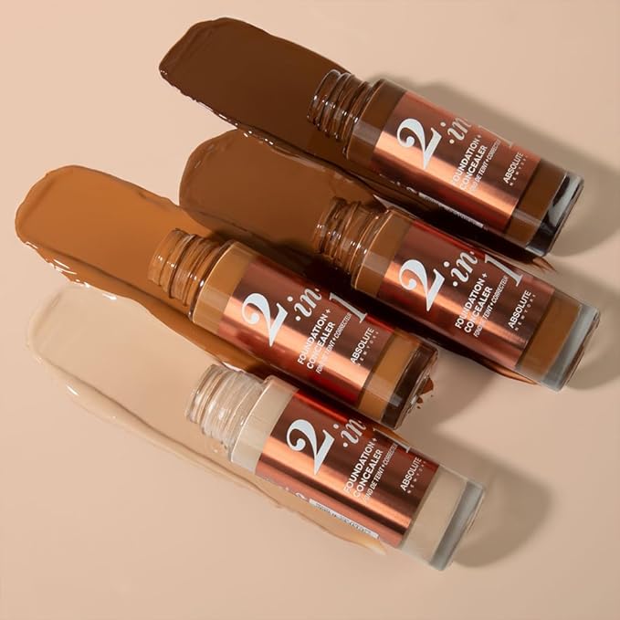 Absolute New York 2-in1 Foundation + Concealer (Neutral Shell, 1.41 fl oz pack of 1)