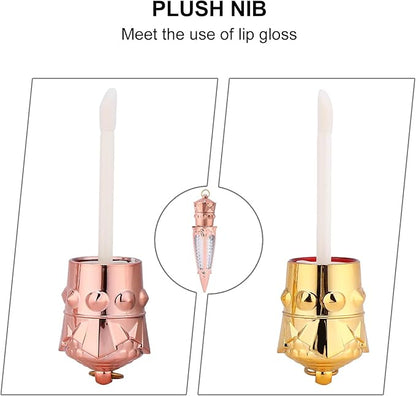 FRCOLOR 10pcs Empty Lip Gloss Tube DIY Lipstick Container Lip Gloss Container Rhinestone Lip Balm Bottle Plastic