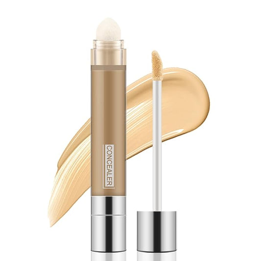 Boobeen Dual Ended Liquid Concealer Stick for Women, Natural Eye Concealer for Dark Circles，Long Lasting Foundation With Full Coverage Makeup