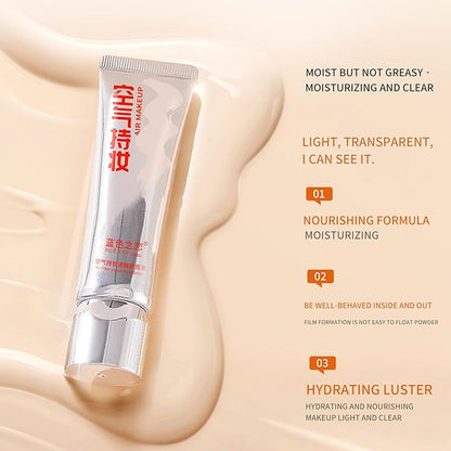 BLUE LOVE Liquid Foundation Makeup Full Coverage - Tinted Moisturizer for Combination & Oily Skin, Waterproof BB Cream Concealer for Mature Skin (Ivory White)