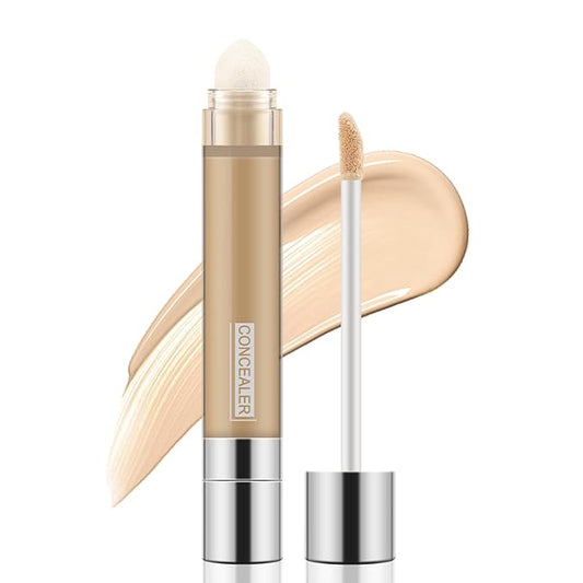 Boobeen Dual Ended Liquid Concealer Stick for Women, Natural Eye Concealer for Dark Circles，Long Lasting Foundation With Full Coverage Makeup