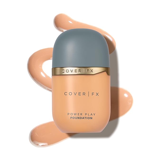 COVER FX Power Play Foundation - Shade L3 - Buildable Full Coverage - Waterproof Sweat-Proof Transfer-Proof - Natural Matte Finish - All Skin Types