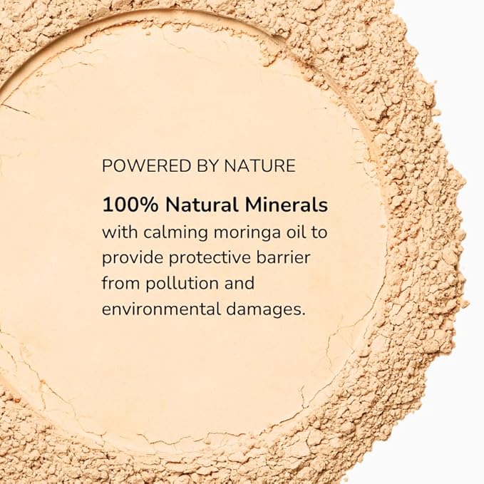 Emani Flawless Matte Powder Foundation Makeup for Sensitive Skin, Natural Mineral Foundation Compact with Buildable Coverage, Oil Control, Talc Free, Cruelty-Free & Vegan, Golden