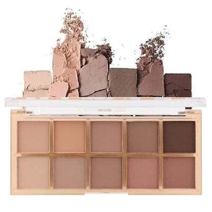 10 Colors Nude Pink Matte Eyeshadow Palette,Highly Pigmented Neutral Nude Eye Shadow Palette,Ultra-Blendable,Long Lasting Waterproof Travel Size Makeup Pallete,Vegan,Cruelty -free