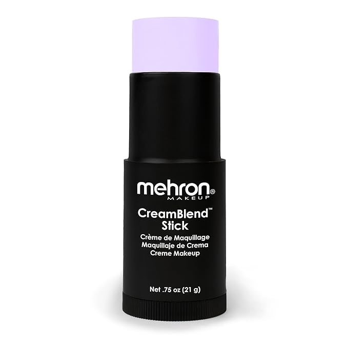 Mehron Makeup CreamBlend Stick | Face Paint, Body Paint, & Foundation Cream Makeup | Perfect for Halloween .75 oz (21 g) (Pastel Purple)