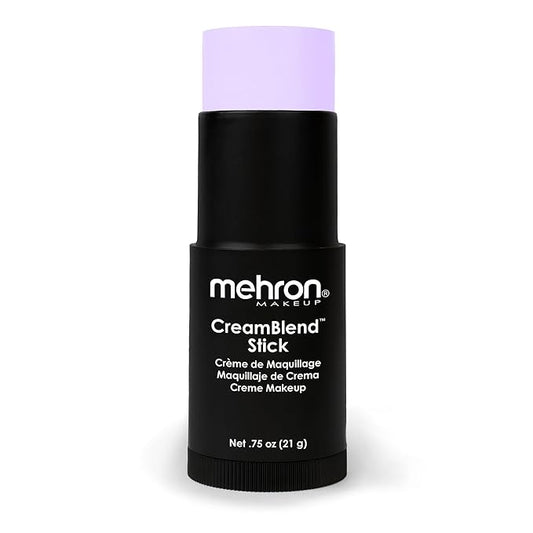Mehron Makeup CreamBlend Stick | Face Paint, Body Paint, & Foundation Cream Makeup | Perfect for Halloween .75 oz (21 g) (Pastel Purple)