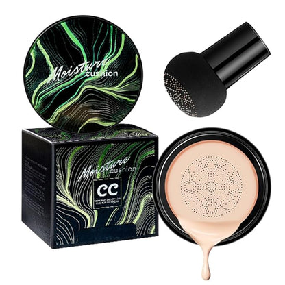 GL-Turelifes Mushroom Head CC Cream Air Cushion Face Foundation Water Feeling Flawless BB Cream Moisturizing Oil Control,Long Lasting & Smoothing Natural Concealer (#04Nude, 0.53 oz)