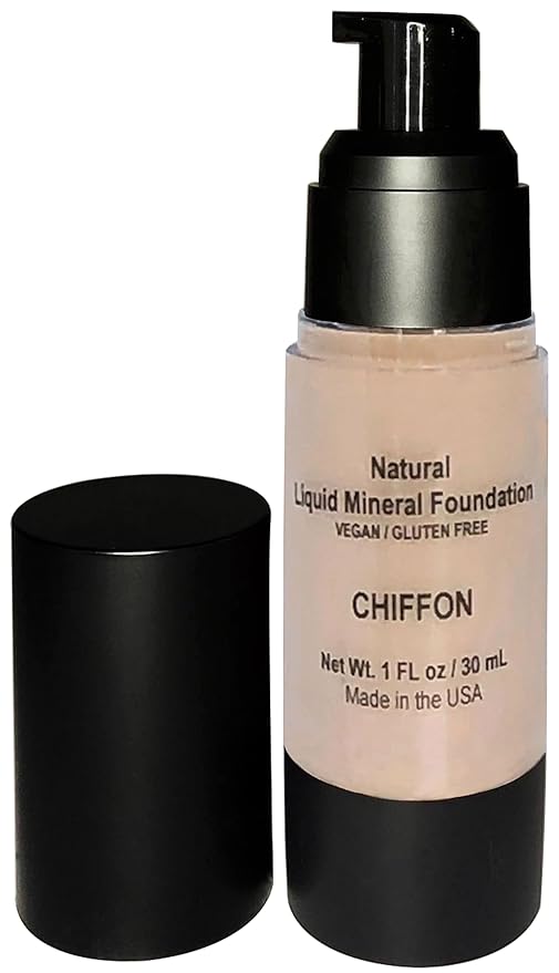 Mom's Secret 100% Natural Foundation, Organic, Vegan, Aloe Based, Natural Sun Protection, Gluten Free, Cruelty Free, Made in the USA, 1FL Oz. (Chiffon - The Fairest Neutral)