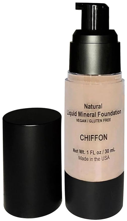 Mom's Secret 100% Natural Foundation, Organic, Vegan, Aloe Based, Natural Sun Protection, Gluten Free, Cruelty Free, Made in the USA, 1FL Oz. (Chiffon - The Fairest Neutral)