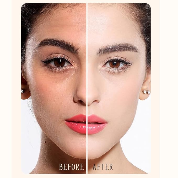 2 In 1- Luxury Anti-Wrinkle Foundation Stick, Korea Flawless Eraser Foundation Stick With Brush, Double Head Foundation Make-Up Stick, Multi-use Foundation Stick Makeup (Brilliant White-01)