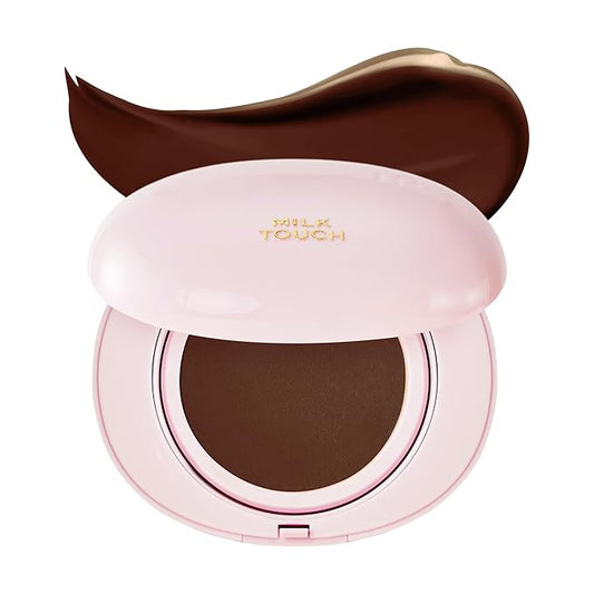 milktouch Cushion Foundation, 24H Flawless Skin, Radiant Shine, No Oxidation, Long-Lasting, Non-Creasing, 60% Hydrating Skincare Infused Korean Foundation, Valentines Gifts (50C Chocolate)