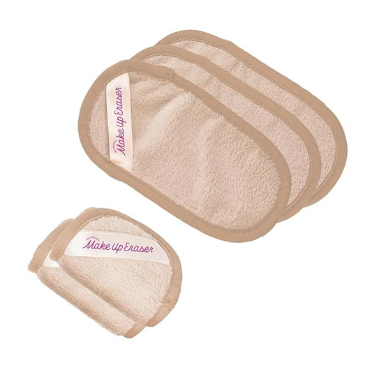 The Original MakeUp Eraser Mini PRO 5-pack, Erase All Makeup With Just Water, Including Waterproof Mascara, Eyeliner, Foundation, Lipstick, Sunscreen and More! Sweet Cream, 5ct.