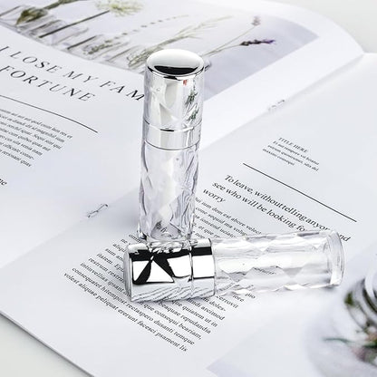 COSIDEA 16pcs Round 5ml 0.17oz silver Empty lip gloss tubes with wand prismatic Lipgloss tube containers for lip oil packing