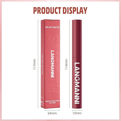 Matte Lipstick - Non-Sticky, Long-Lasting & Waterproof Lipstick for Women, Richly Pigmented, Hydrating Lip Makeup with Smudge-Proof Formula, 1 Count, 0.07oz