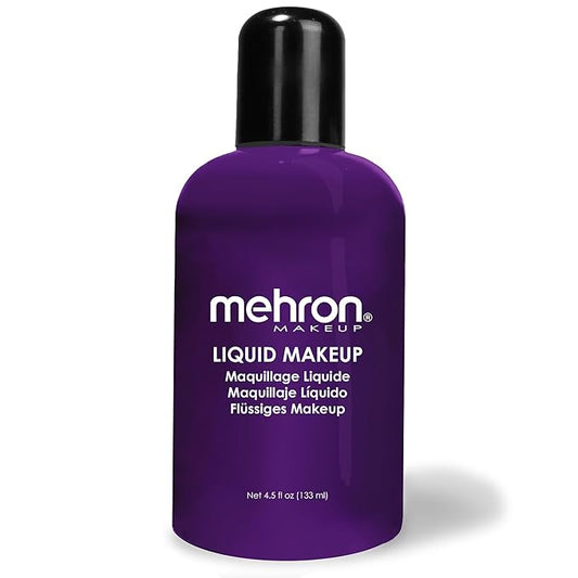 Mehron Makeup Liquid Makeup | Face Paint and Body Paint Perfect for Halloween, Cosplay I Air Brush Compatible 4.5 oz (133 ml) (PURPLE)