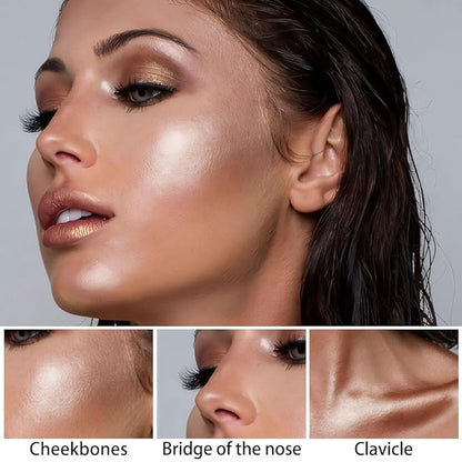 evpct 2Pcs Face Cream Contour Bronzer Sticks Makeup Highlighter Highlight Brown Coffee Pearl White Creme Cheek Contour Sticks contorno en crema Bronzing Foundation Face Contour Stick Kit,7+9 Uneversal