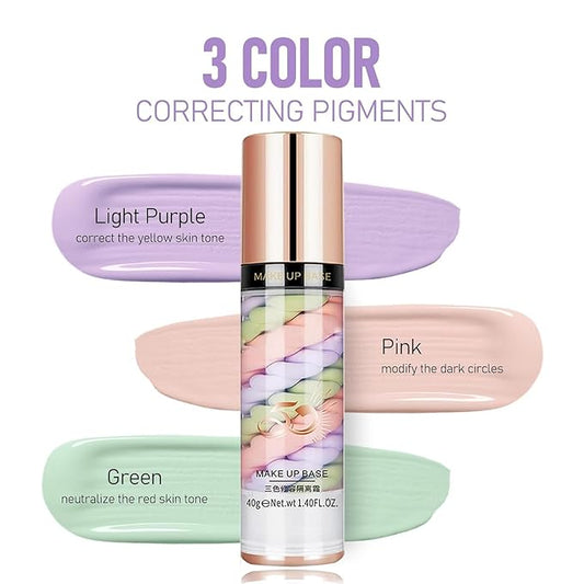 Skynest 2pcs Pore Primer, Color Correcting Facial Serum, Face Makeup Primer Base,Isolation Cream,Invisible Pore,Oil Control, Brightening Moisturizing Essence Concealer Foundation