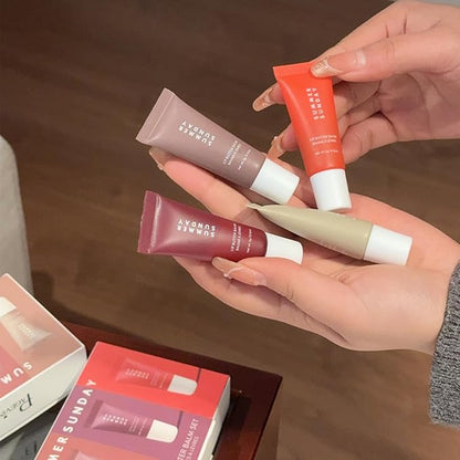 Mini Lip Butter Lip Gloss set, Smooth, Hydrating, Non-Sticky Lip Gloss for Soft and Supple Lips, Perfect for Travel & Gifts (Set A, S)