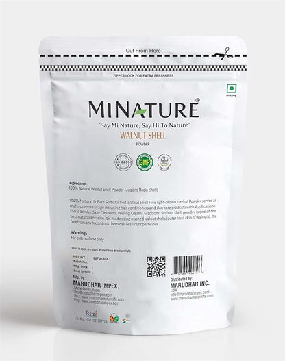 minature Combo of Three- Aloe Vera Powder, Orange Peel Powder and Walnut Shell Powder - Skin Care - 227 g Each