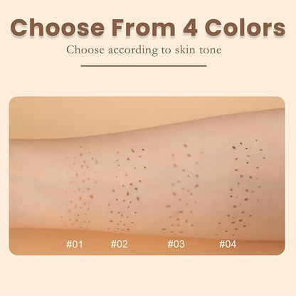 Freckle Pen,Faux Freckle Stamp Waterproof,Fake Face Freckles Stain Makeup Long Lasting Quick Dry,Natural Lifelike Soft Dot Freck Pen 2PCS-03 Dark
