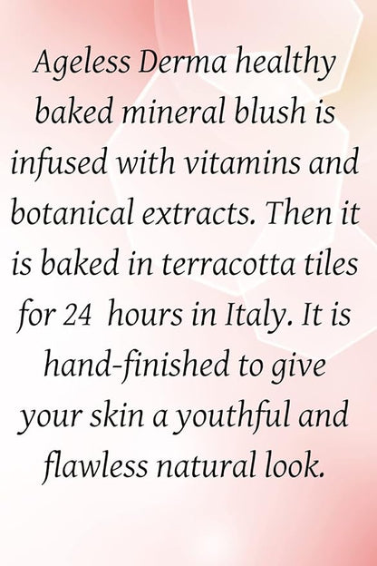 Baked Mineral Makeup Healty Blush with Botanical Extracts (Berry Swirl) Made in USA. Highlighter Makeup