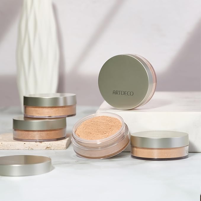 ARTDECO Mineral Powder Foundation - soft ivory – loose setting powder for a smooth & matte finish - medium coverage - perfect for sensitive & oily skin - makeup with zinc & magnesium - vegan - 0.53 Oz