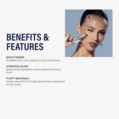 Ortega Beauty Color Stick By Etienne Lightweight, Buildable Makeup for Cheeks and Lips, Subtle Sheen Finish