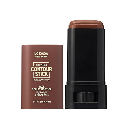 Airy Velvet Contour Stick, Cool Toned Face Sculpting Cream Makeup, Buildable with Lightweight Natural Finish, Hyaluronic Acid & Green Tea Extract (7 Cognac, 0.70 Ounce)