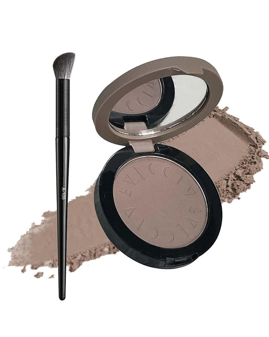 Cool Toned Contour Palette, Matte Face Contour Shading Bronzer Pressed Powder Palette for Natural Sculpting,Smooth & Easy to Blend & Long Lasting Multiuse Contouring Light Skin Tone Makeup with Brush