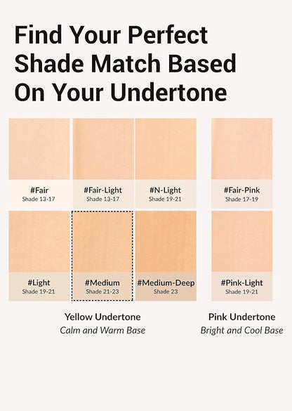 [JUNGSAEMMOOL OFFICIAL] Essential Skin Nuder Cushion (Medium) | Refill | Natural Finish | Buildable Coverage | Makeup Artist Brand